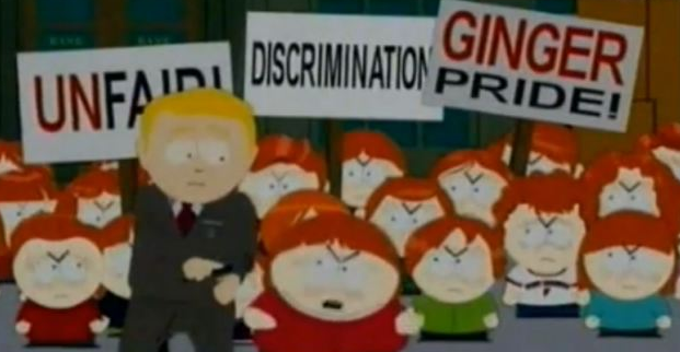 Ur South Park-avsnittet "Ginger Kids".
